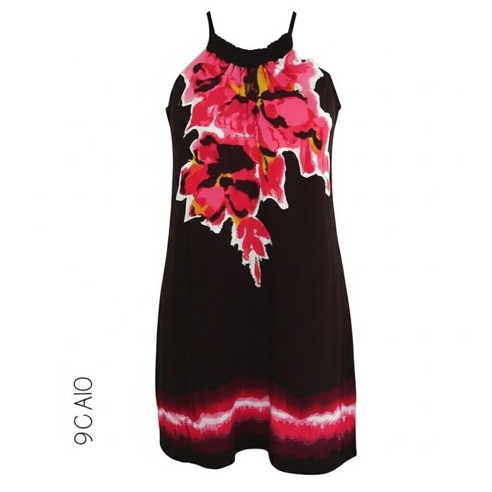 INC International Concepts Floral Tie Dye Dress Large NWT - Picture 2 of 12